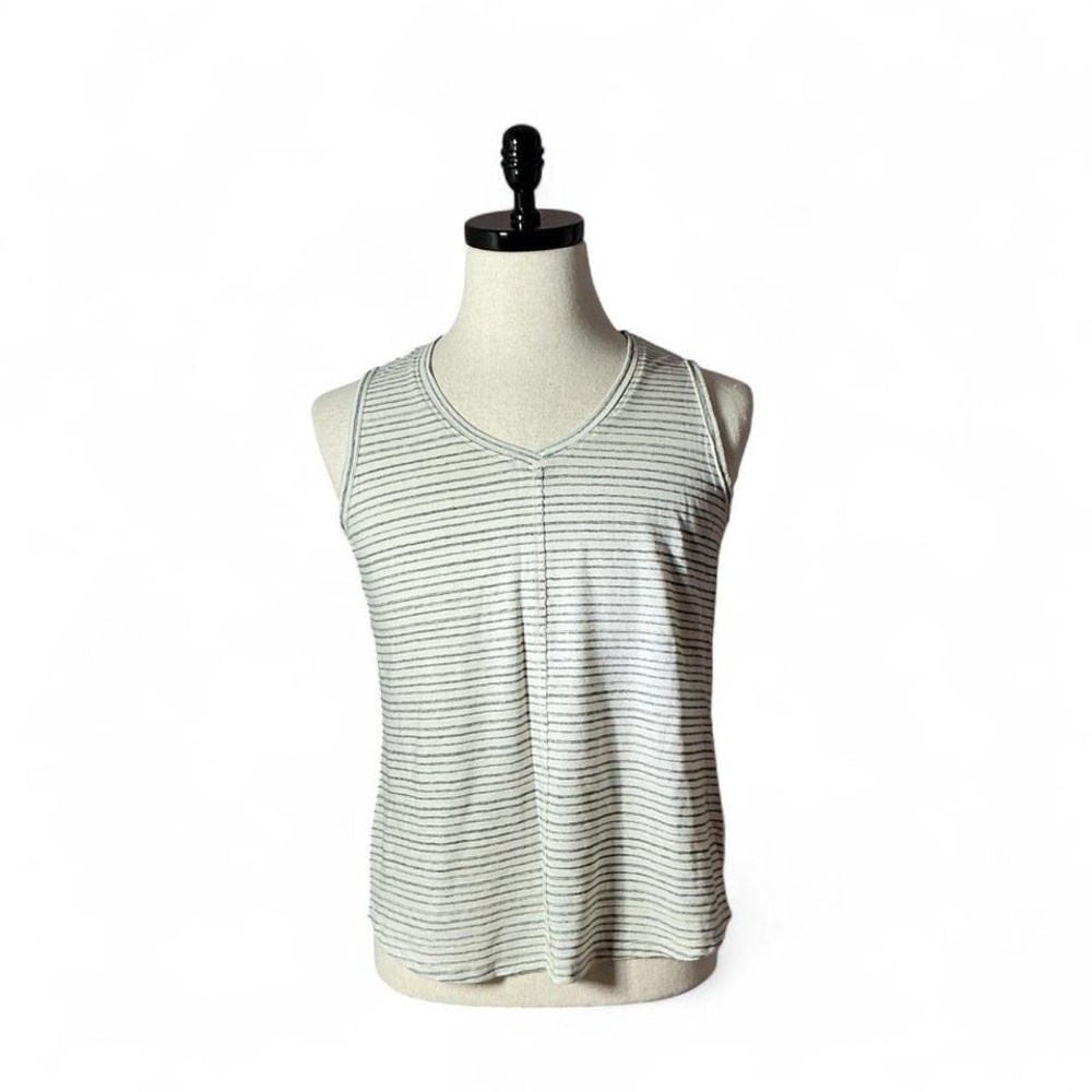 Kuhl Gorpcore Granola Girl Womens Striped V-Neck Sleeveless Tank Top Size M